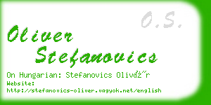 oliver stefanovics business card